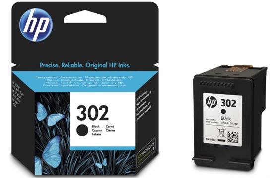 138104 HP F6U66AE Blekk HP F6U66AE serie 302 sort 